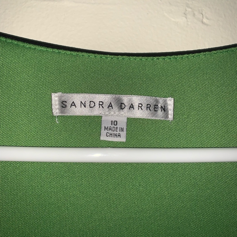 Sandra Darren blue & green dress women’s size 10 - Picture 5 of 10